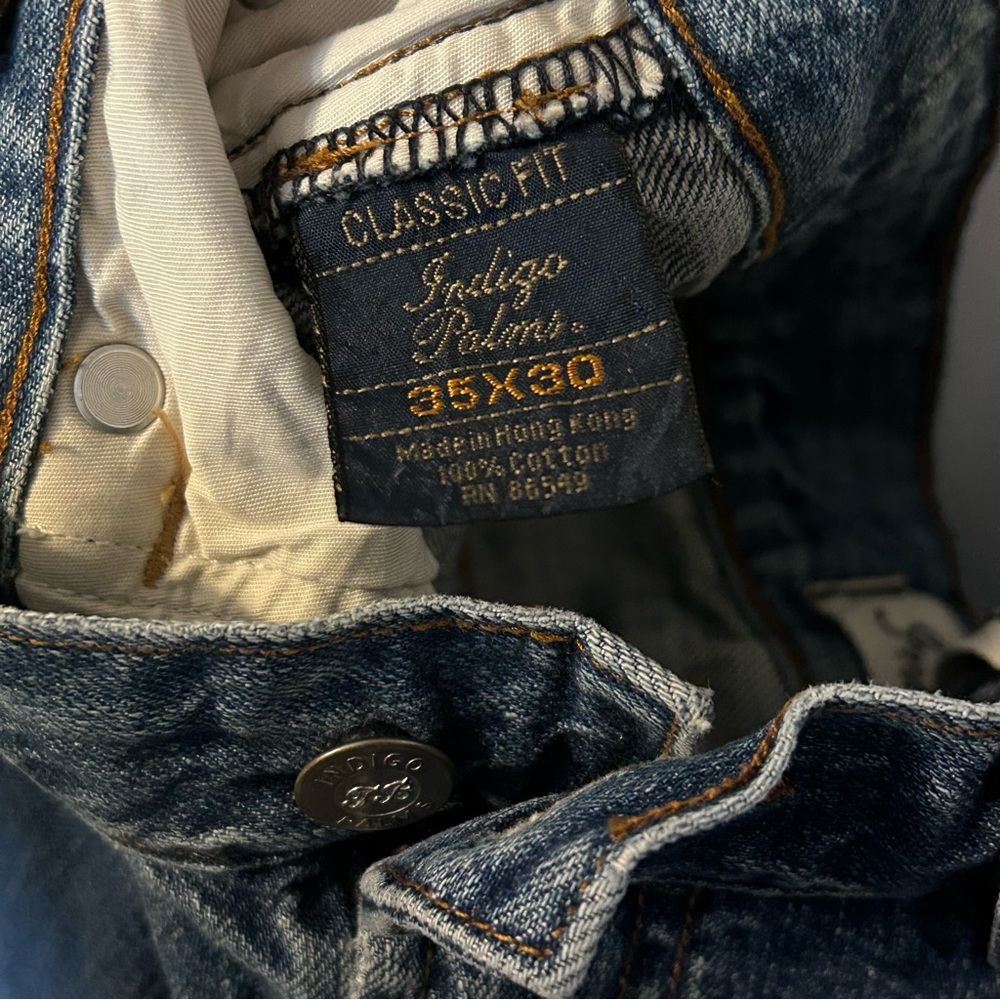 Men’s Jeans Size 35 Indigo Palms